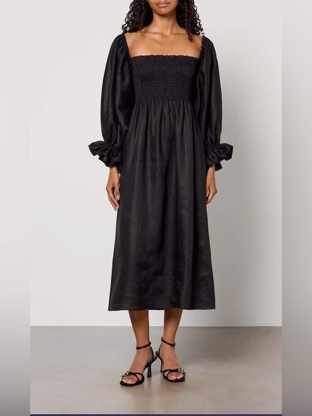 Sleeper Atlanta Black Linen Dress